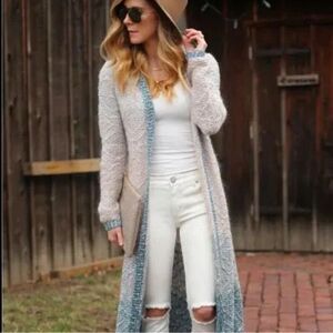 ✨Anthropologie Moth Ombré Knit Duster Sz Small Cardigan Sweater✨